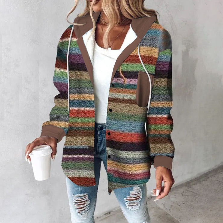 Veste à capuche imprimée femme – Chanelle