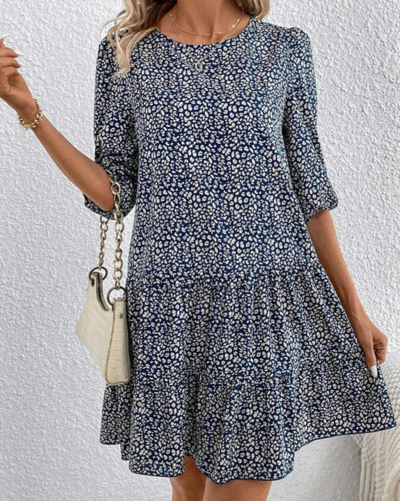 Robe élégante col rond femme – Elisa