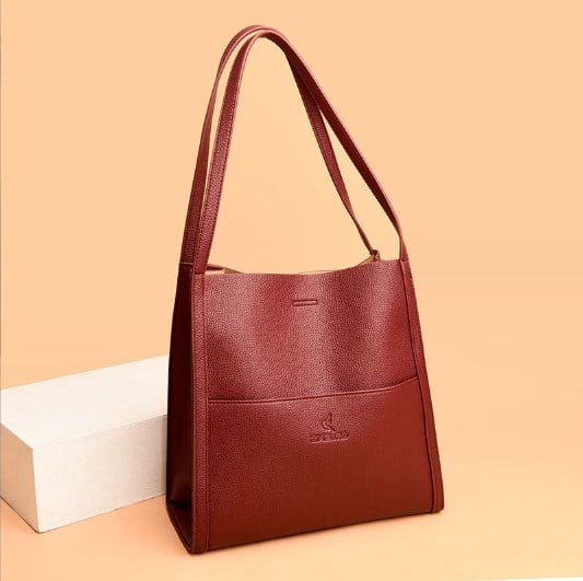 Sac bandoulière simili cuir uni femme – Carolina