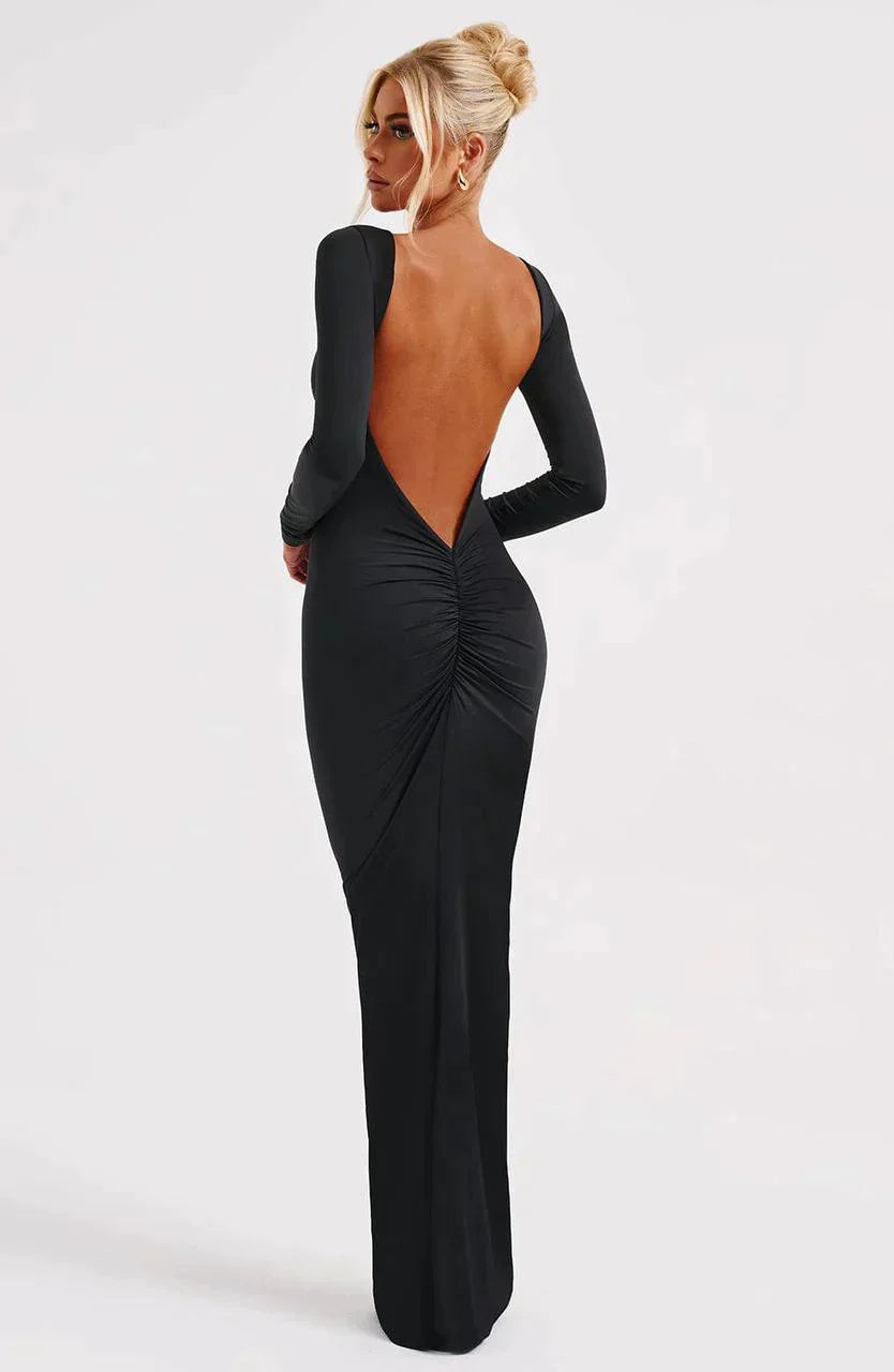 Robe longue décolleté profond femme – Filou