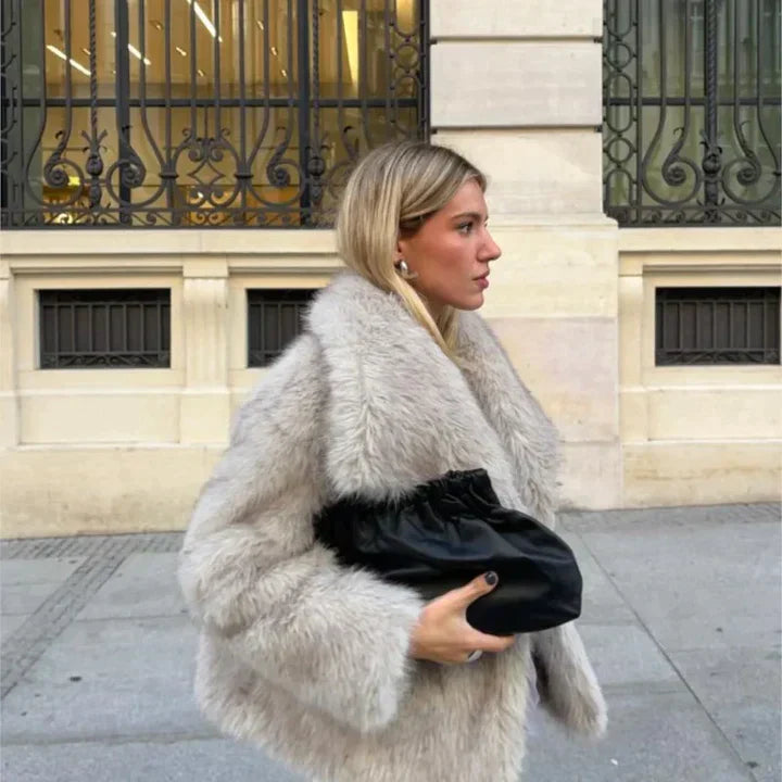 Manteau effet fourrure chaud femme – Jade