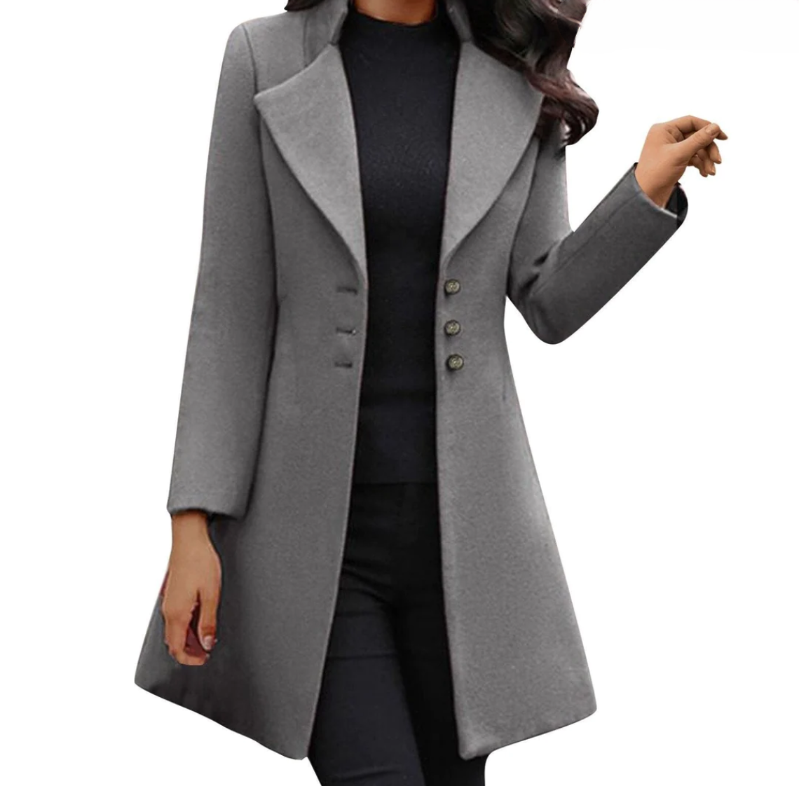 Manteau en laine manches longues – Vinci