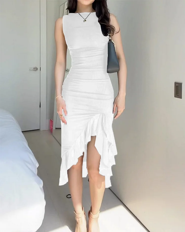 Robe midi à volants femme – Zensa