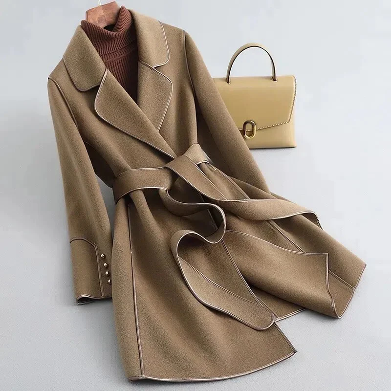 Trench-coat en laine vierge