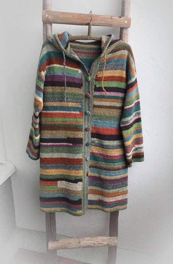 Sweat à capuche rayé élégant femme – Janna