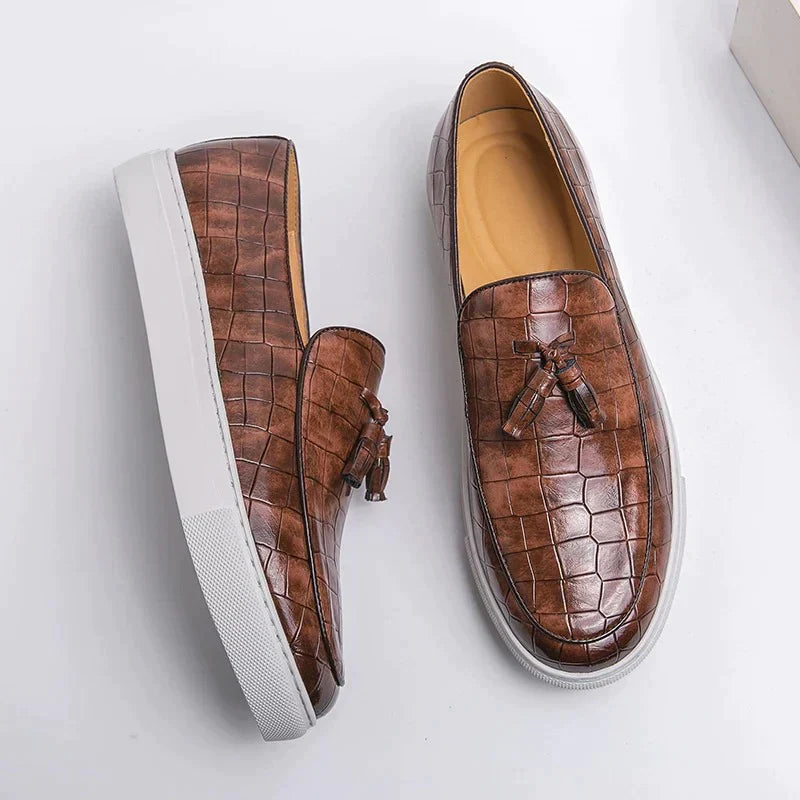 Mocassins italiens en cuir homme