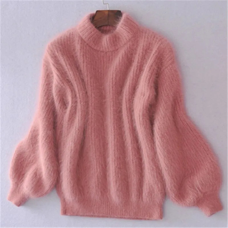 Pull ample en maille angora vintage femme – Taylor