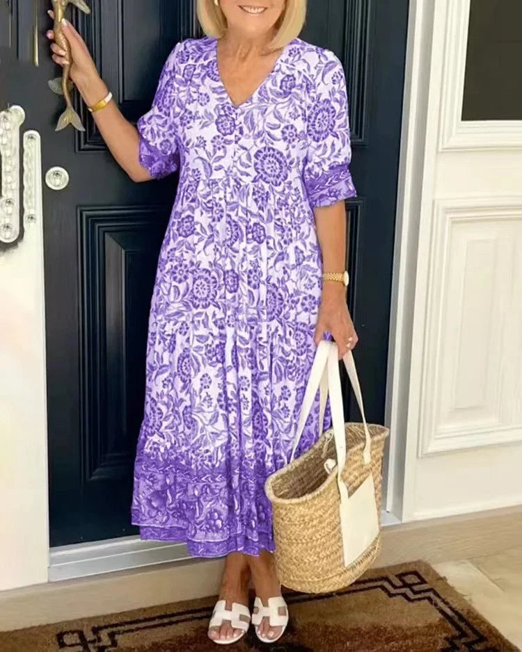 Robe bohème col V femme – Melanie