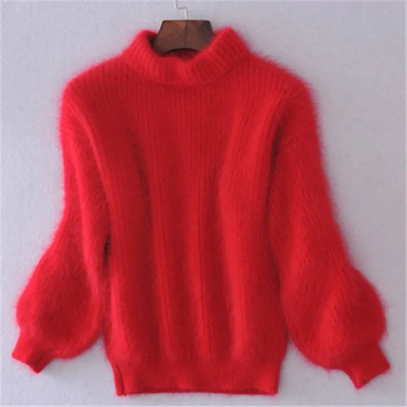 Pull ample en maille angora vintage femme – Taylor