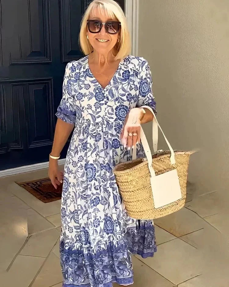 Robe bohème col V femme – Melanie