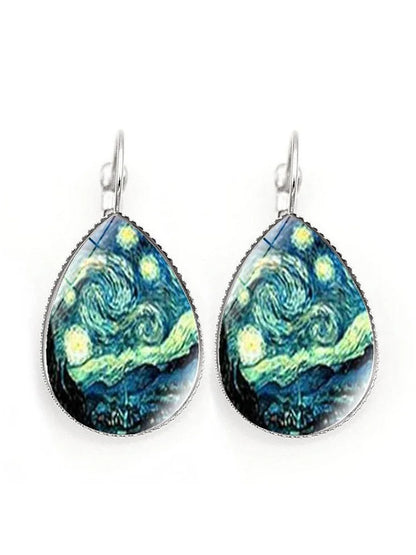 Boucles d'oreilles vintage art Van Gogh femme