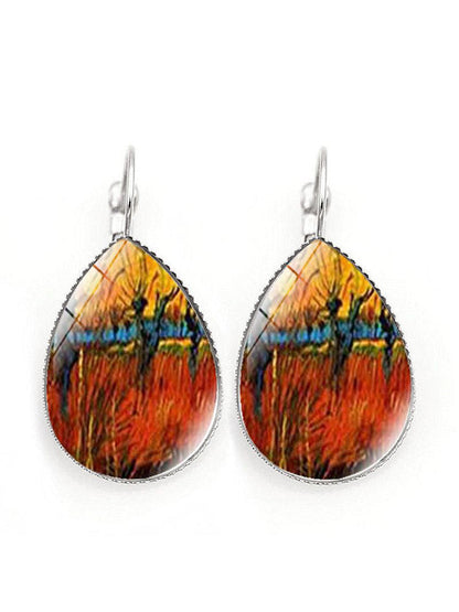 Boucles d'oreilles vintage art Van Gogh femme