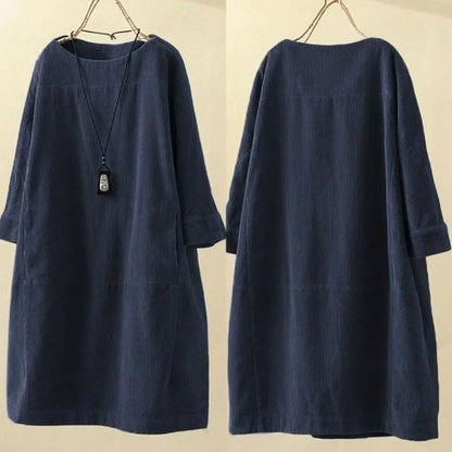 Robe en velours côtelé chaude femme – Noa