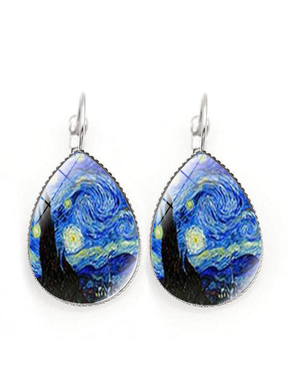 Boucles d'oreilles vintage art Van Gogh femme