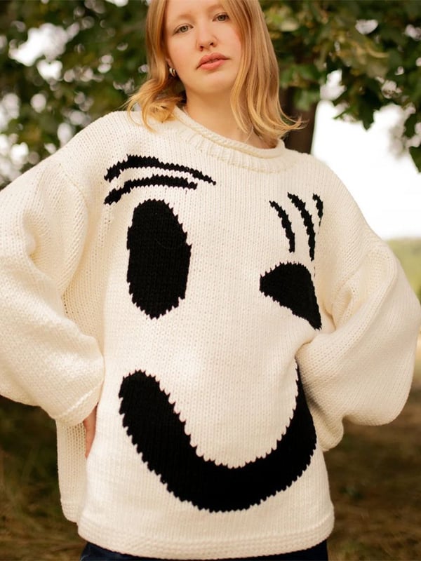 Pull en maille coloré femme – Dimanche heureux