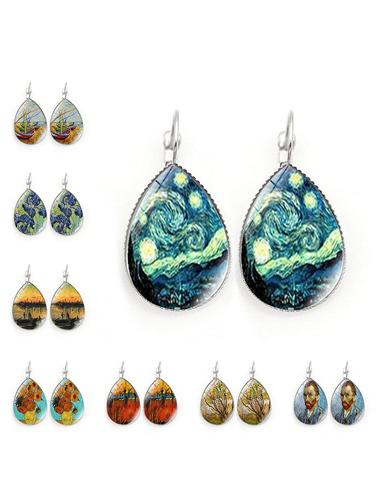 Boucles d'oreilles vintage art Van Gogh femme