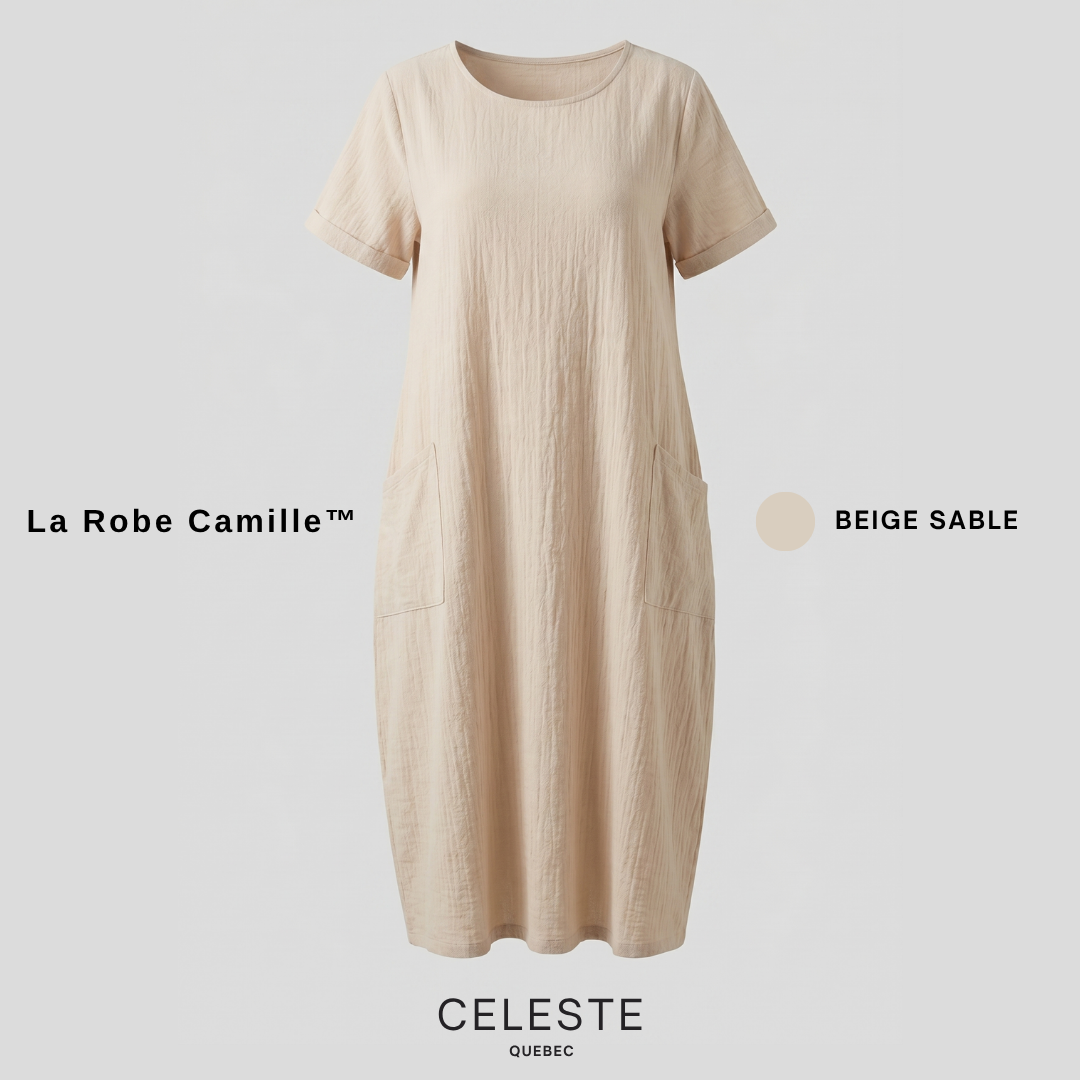 Robe en coton texturé respirant femme – Camille