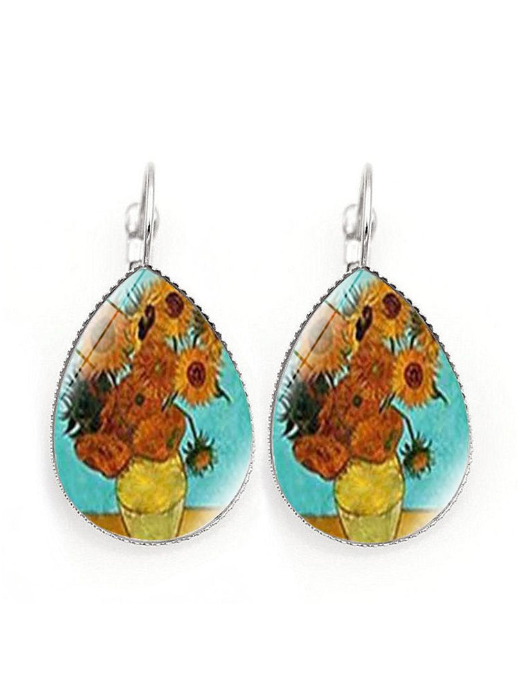 Boucles d'oreilles vintage art Van Gogh femme