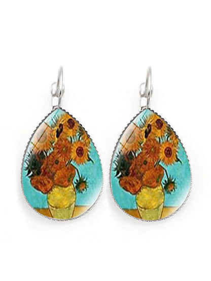 Boucles d'oreilles vintage art Van Gogh femme
