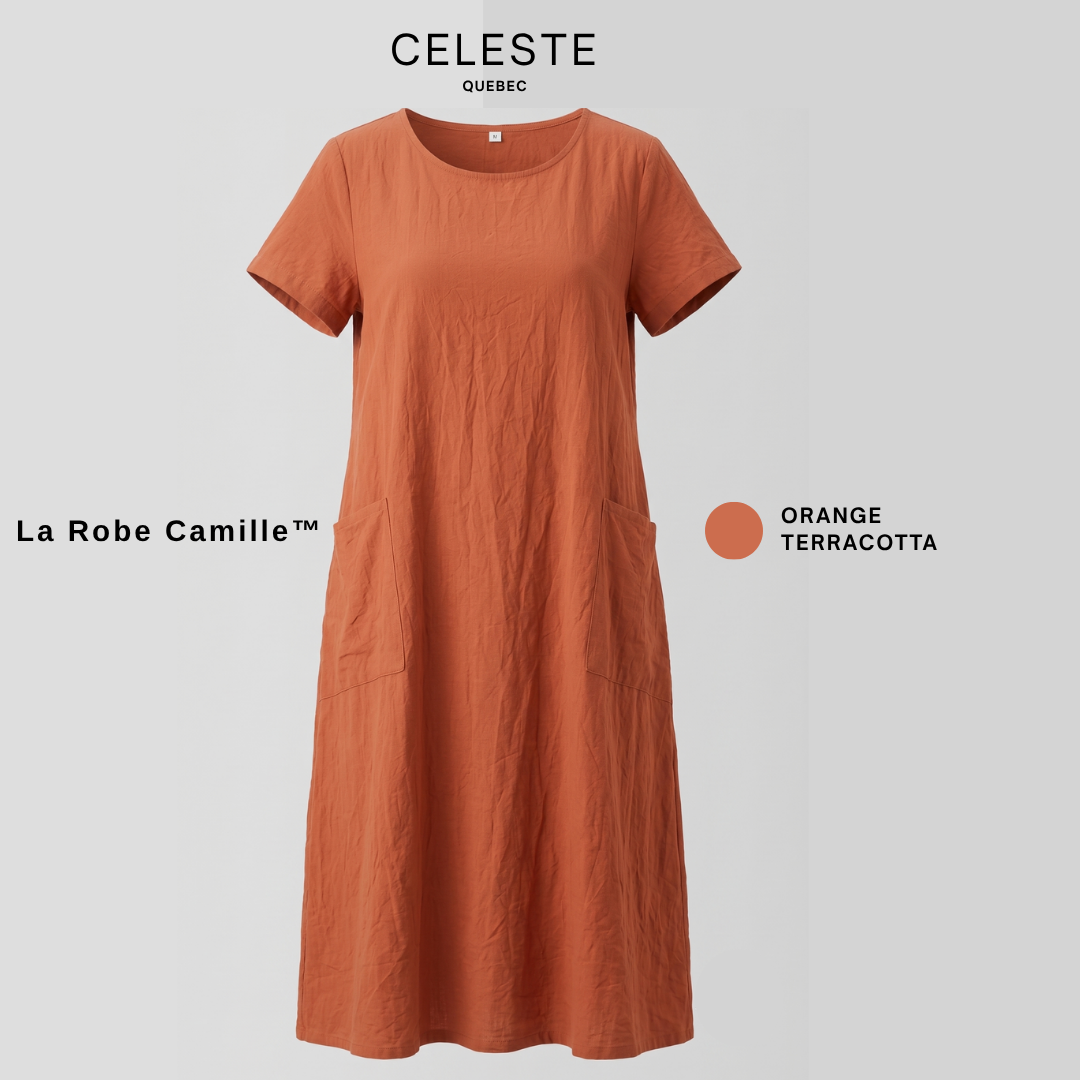 Robe en coton texturé respirant femme – Camille