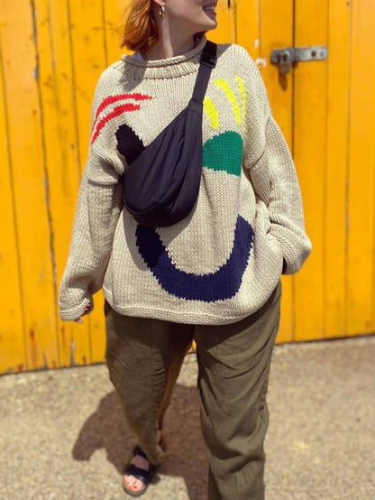 Pull en maille coloré femme – Dimanche heureux