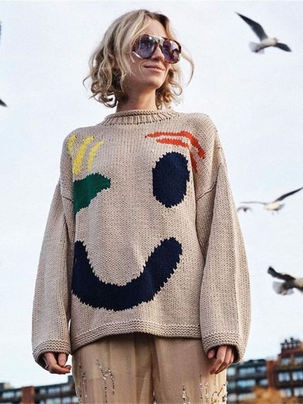 Pull en maille coloré femme – Dimanche heureux