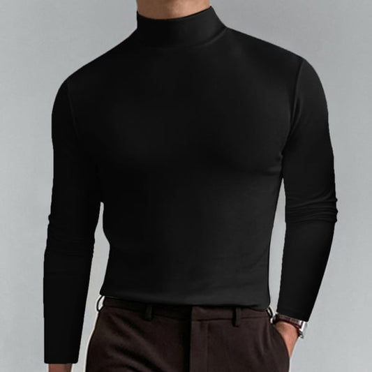 T-shirt col montant manches longues ajusté homme – Hugo