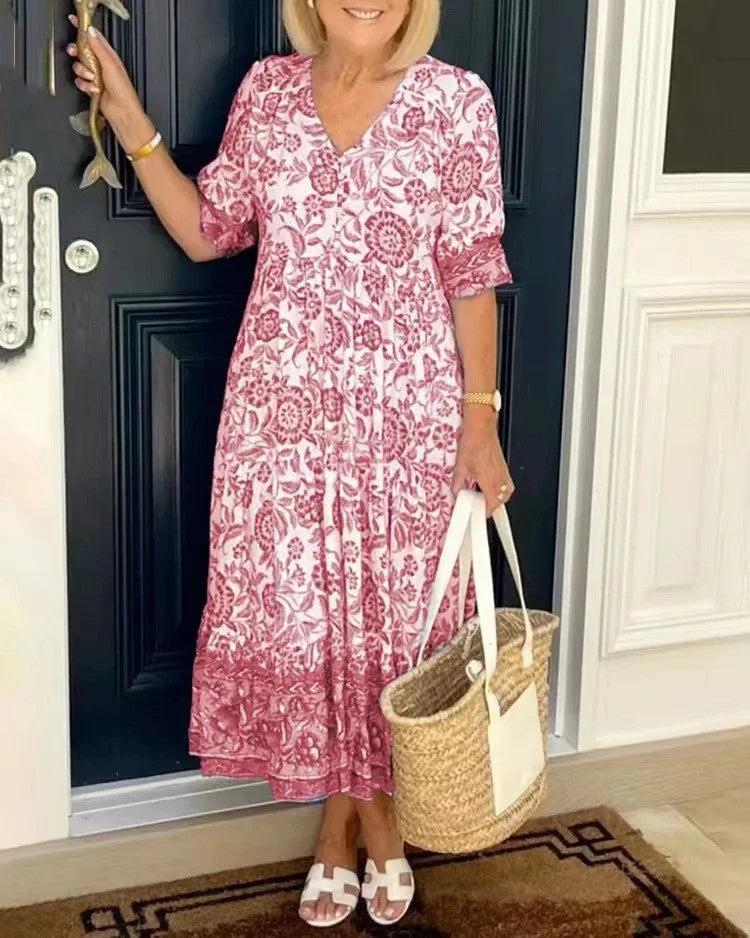 Robe bohème col V femme – Melanie