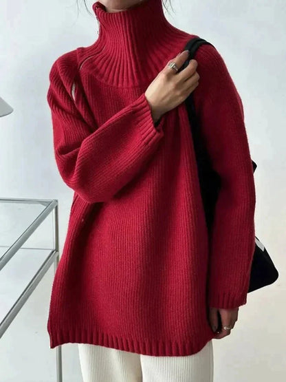 Pull col montant uni femme – Karen