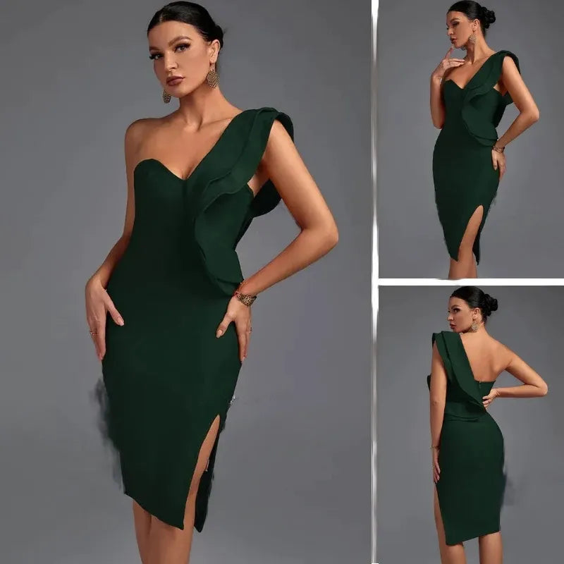 Robe bandage noire femme