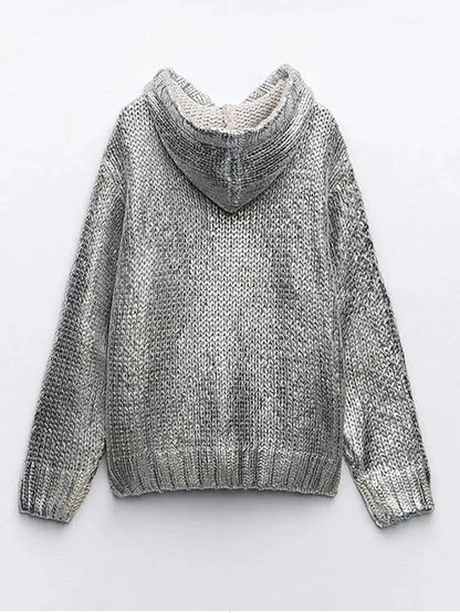 Pull métallisé femme