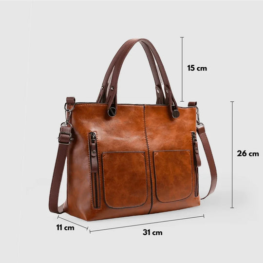 Sac en cuir végétal multi-compartiments femme – Verona