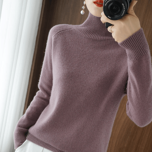 Pull col roulé uni femme – Michelle