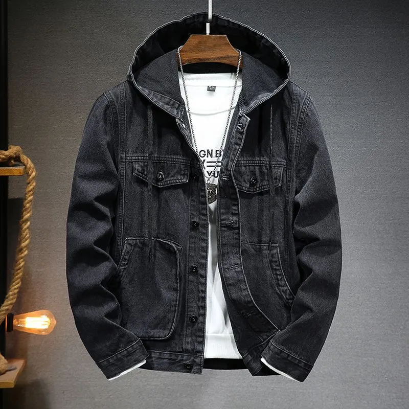 Veste en jean vintage à capuche homme – Joe