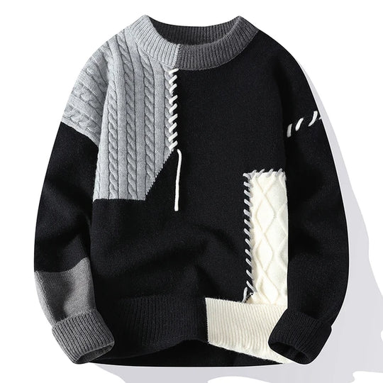 Pull col roulé homme
