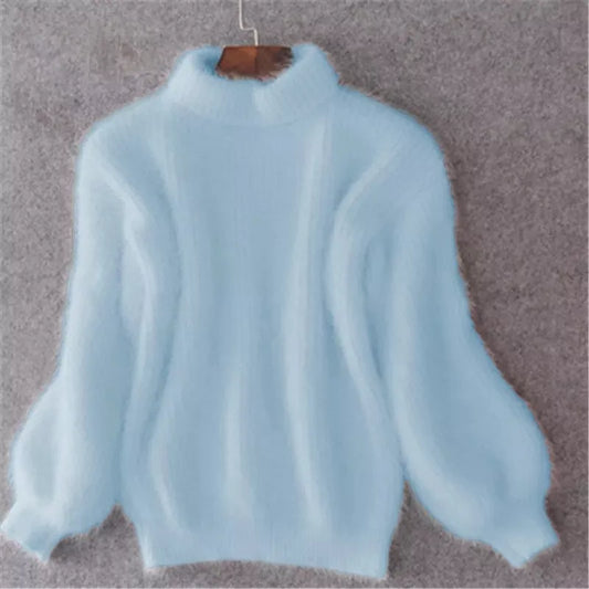 Pull ample en maille angora vintage femme – Taylor