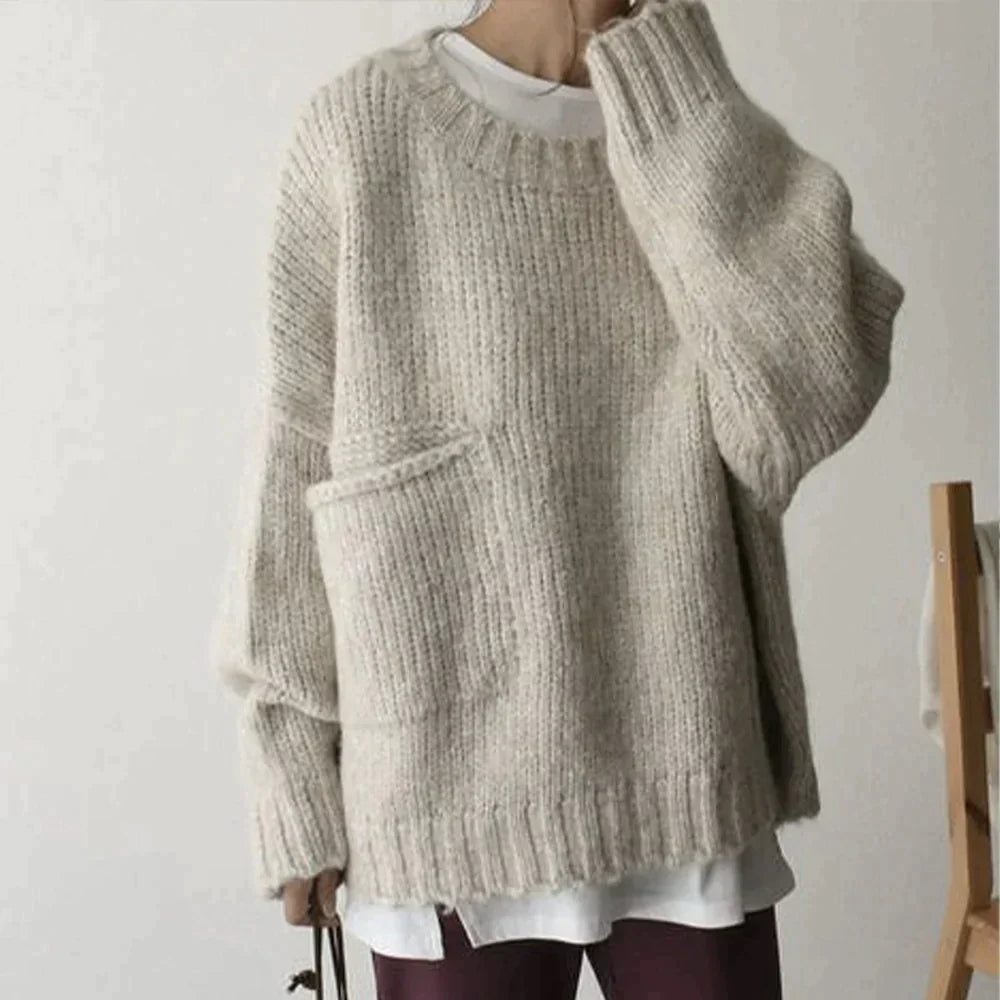 Pull oversize à poches femme – Emma