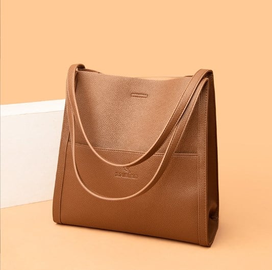 Sac bandoulière simili cuir uni femme – Carolina