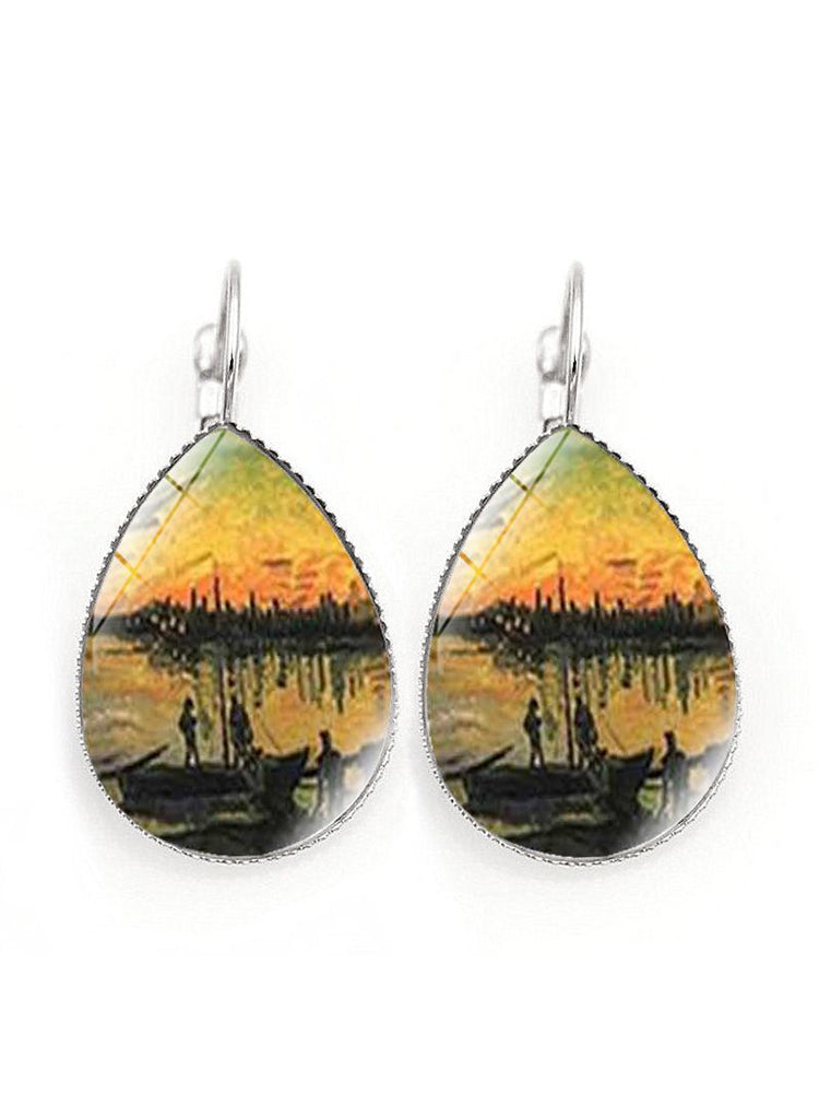 Boucles d'oreilles vintage art Van Gogh femme