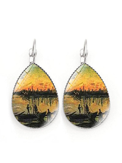 Boucles d'oreilles vintage art Van Gogh femme
