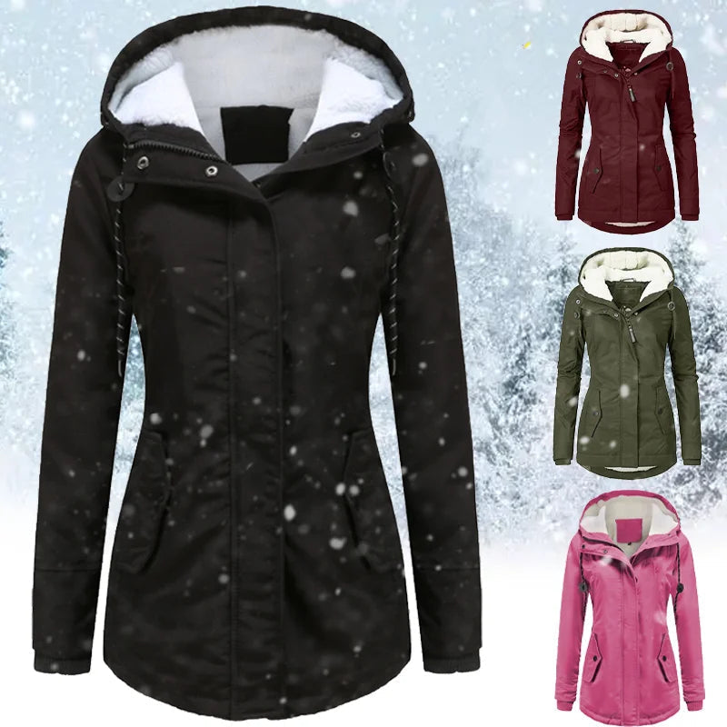 Manteau d'hiver imperméable à capuche femme – Tirza