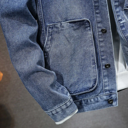 Veste en jean vintage à capuche homme – Joe