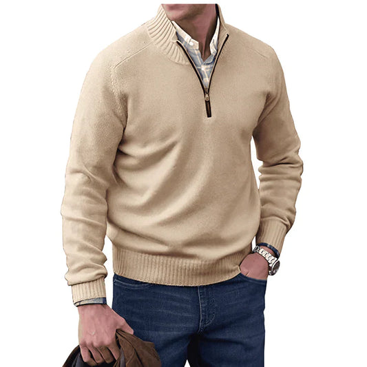 Pull zippé en cachemire élégant homme – Tobi