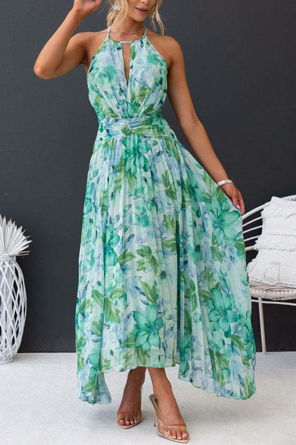 Robe midi plissée fleurie femme – Forecast
