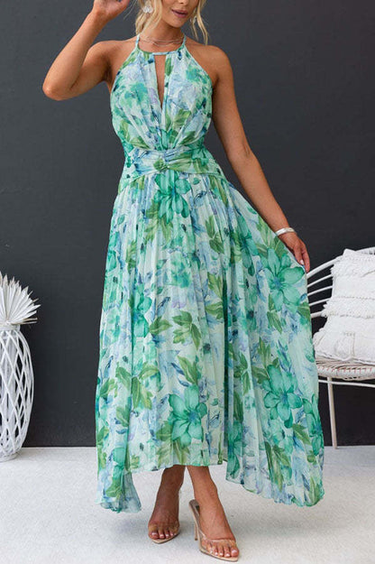 Robe midi plissée fleurie femme – Forecast
