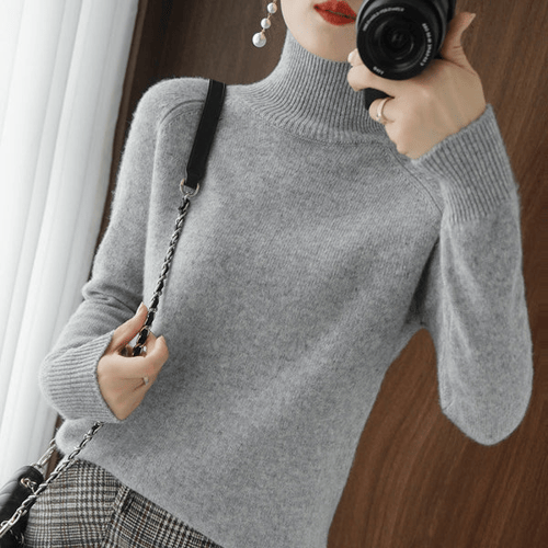 Pull col roulé uni femme – Michelle