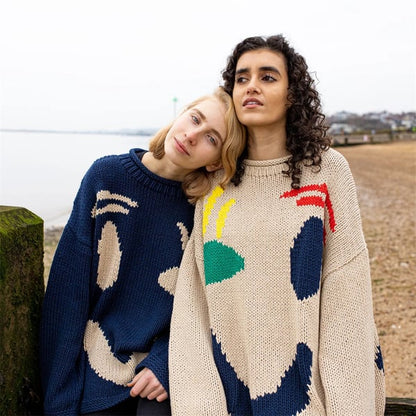 Pull en maille coloré femme – Dimanche heureux