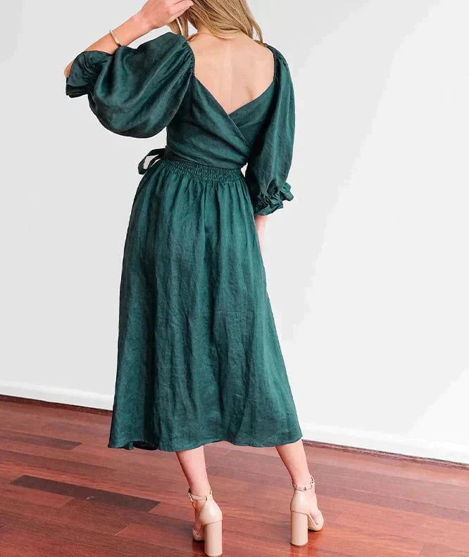 Colette - Robe multi-wear à manches lanternes à volants français