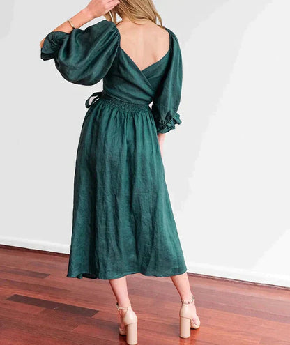 Colette - Robe multi-wear à manches lanternes à volants français