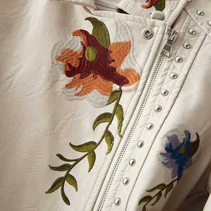 Veste en cuir femme